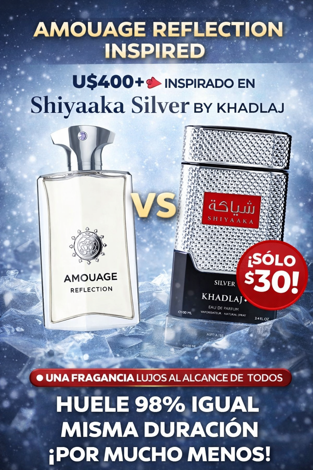 SHIYAAKA Silver FOR MEN 100ML EDP SPRAY
