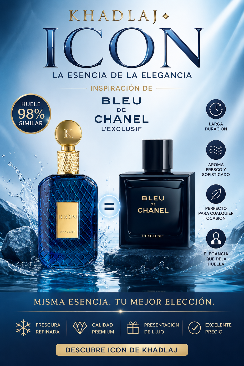 KHADLAJ ICON 100 ML EAU DE PARFUM SPRAY FOR MEN