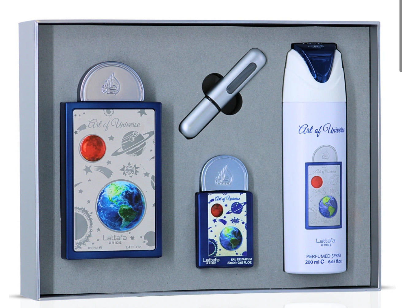 GIFT SET ART OF UNIVERSE UNISEX - 3 Piece Eau De Parfum Gift Set BY LATTAFA PRIDE
