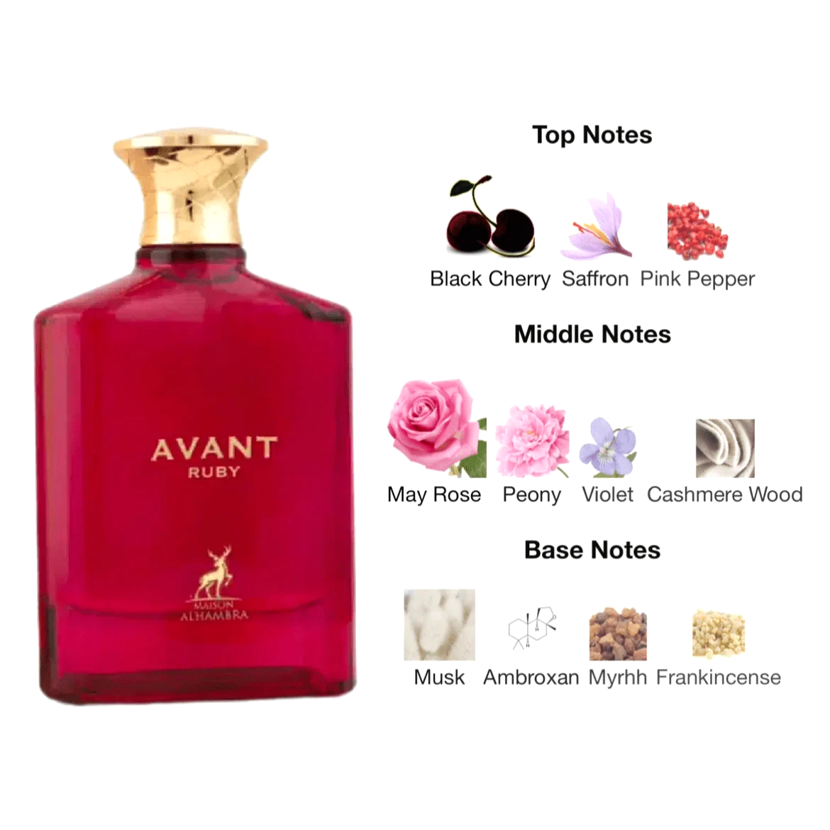 MAISON ALHAMBRA
Ladies Avant Ruby EDP Spray 3.4 oz