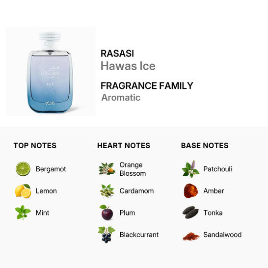 RASASI
Men's Hawas Ice Eau De Perfume Spray 3.38